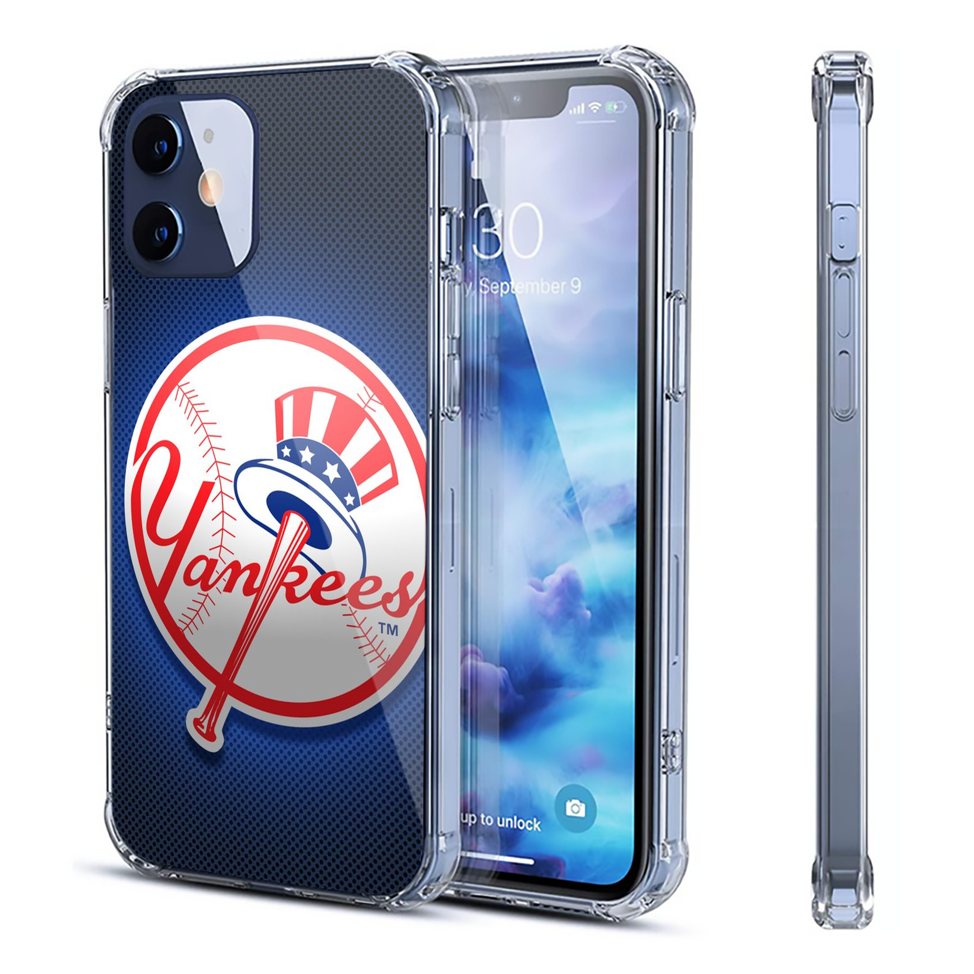 New York Yankees 193 Clear IPhone 12 Case – Soft TPU With UV Print – Enhanced Drop Protection, Precise Fit, Anti-Fingerprint, Customizable Design, Scratch-Resistant, Yellow-Resistant